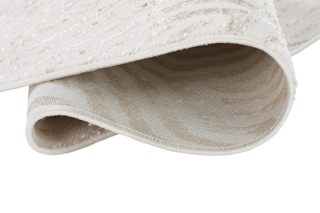 Tappeto Crystal Rotondo Marrone Crema Beige Linee