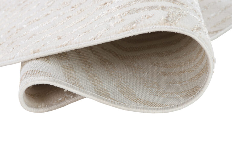 Tappeto Crystal Rotondo Marrone Crema Beige Linee