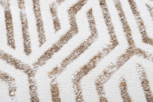 Tappeto Crystal Rotondo Marrone Crema Beige Linee