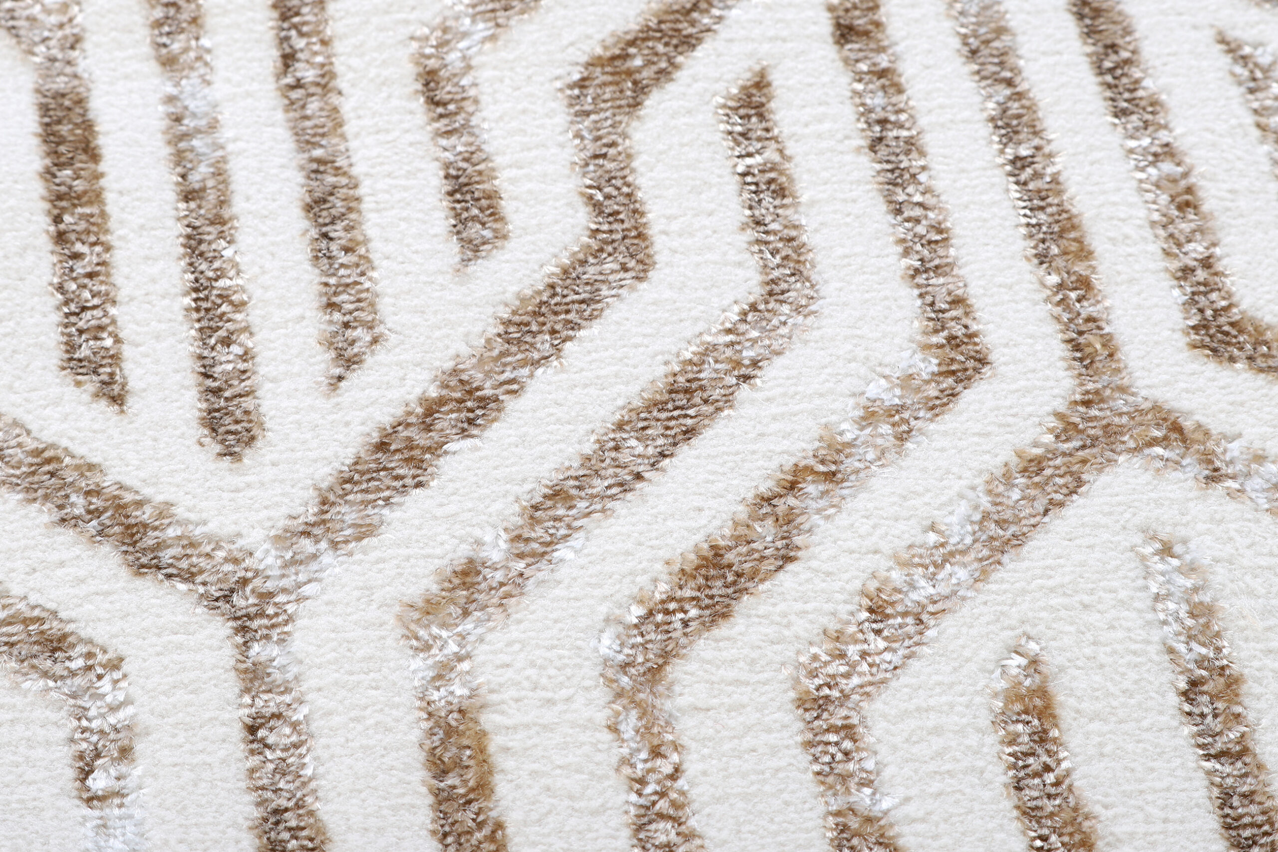 Tappeto Crystal Rotondo Marrone Crema Beige Linee