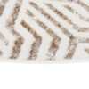 Tappeto Crystal Rotondo Marrone Crema Beige Linee