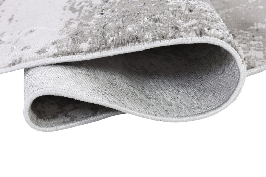 Tappeto Crystal Rotondo Grigio Chiaro Marmo