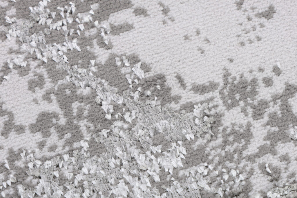 Tappeto Crystal Rotondo Grigio Chiaro Marmo