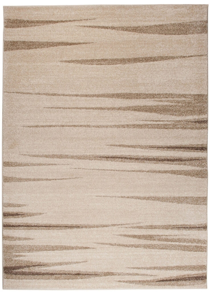 Tappeto Sari Moderno Beige Crema Onde Ondato