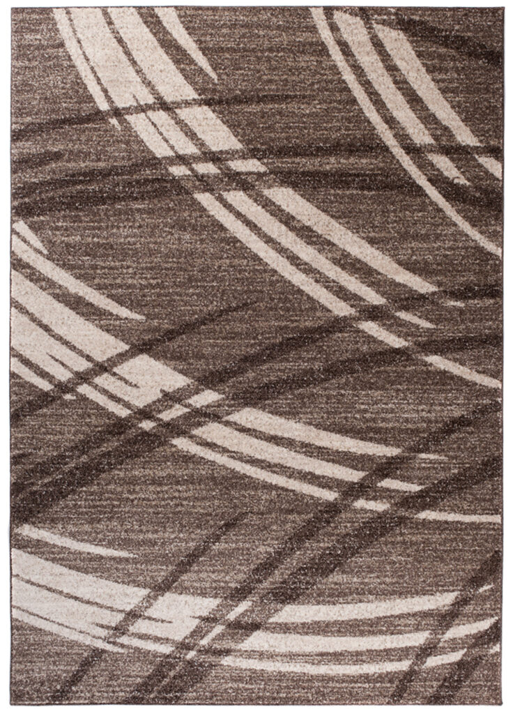 Tappeto Sari Moderno Marrone Beige Scuro Astratto