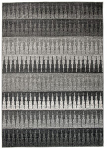 Tappeto Sari Moderno Sfumature di Grigio Geometrico Strisce