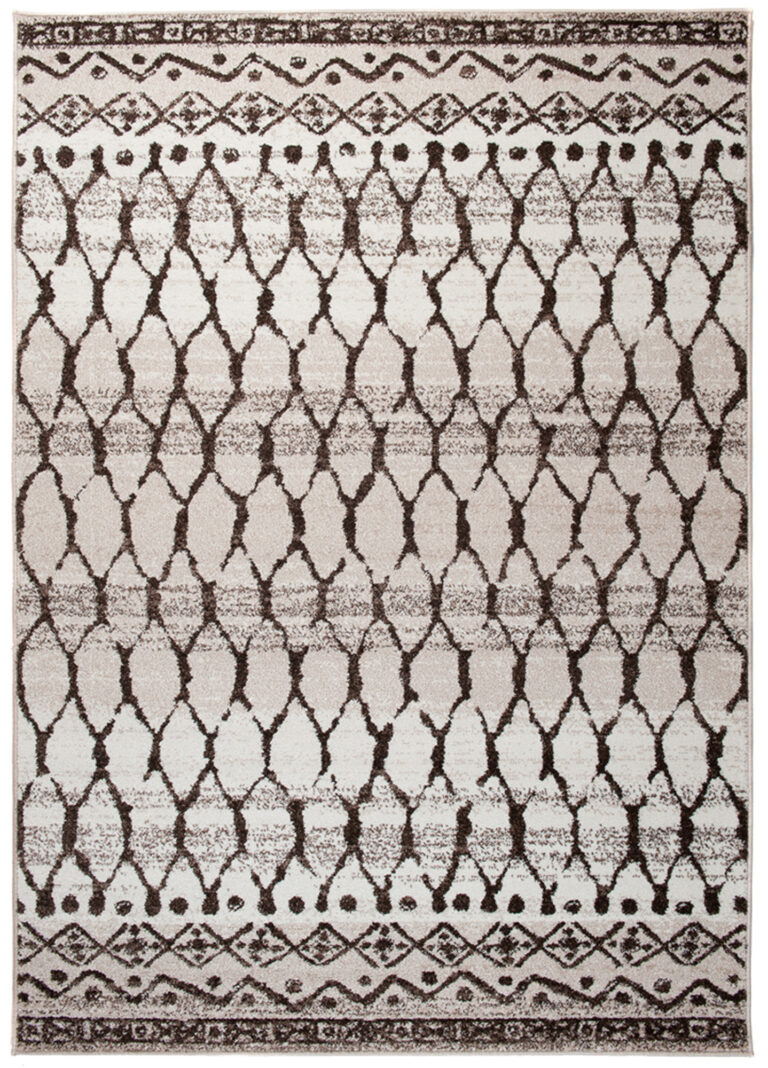 Tappeto Sari Moderno Marrone Beige Geometrico Rete