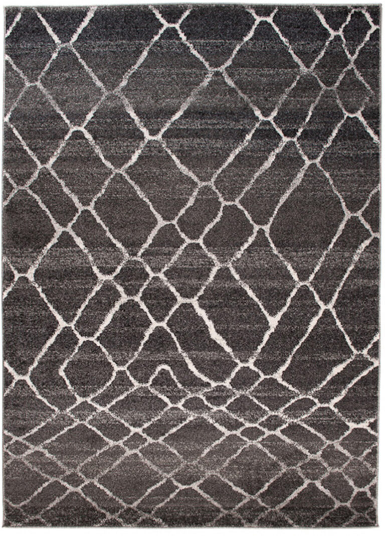 Tappeto Sari Moderno Salotto Antracite Astratto Rete