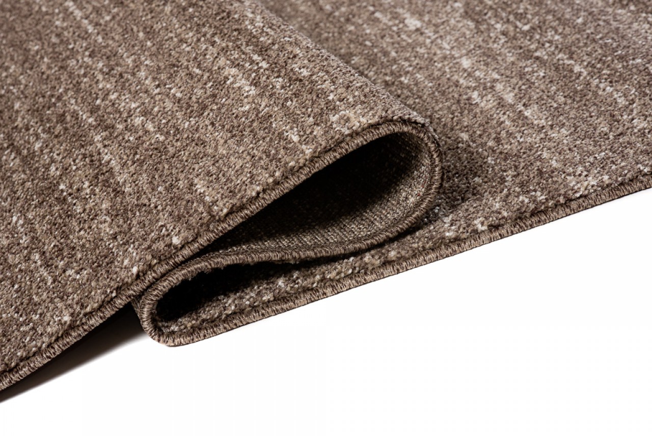 Tappeto Sari Marrone Tinta Unita Puntinato