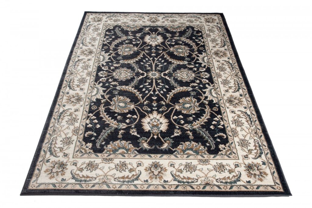Tappeto Dubai Orientale Antracite Crema Classico Floreale