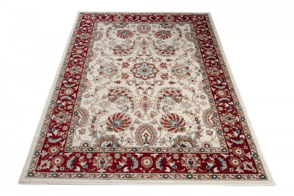 Tappeto Dubai Orientale Rosso Crema Tradizionale Classico