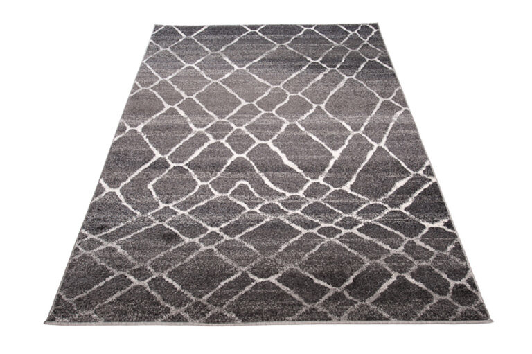 Tappeto Sari Moderno Salotto Antracite Astratto Rete