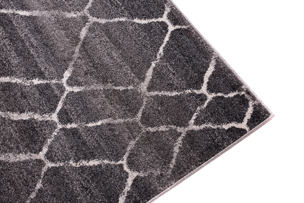 Tappeto Sari Moderno Salotto Antracite Astratto Rete