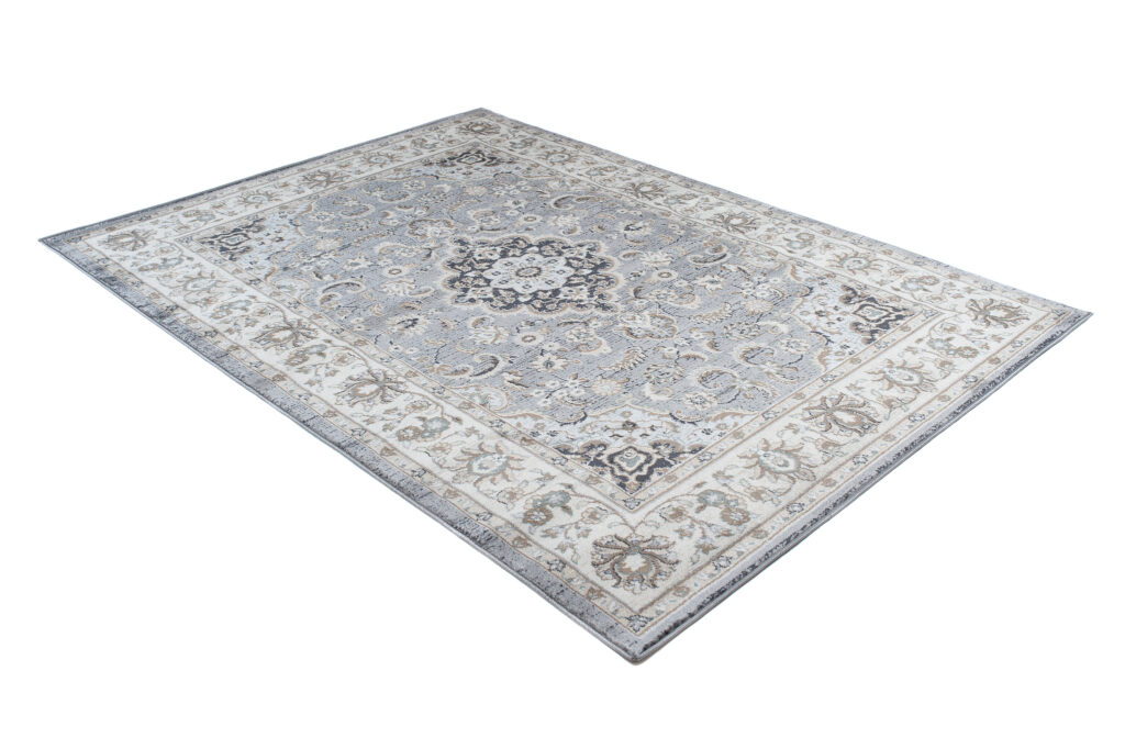 Tappeto Dubai Orientale Classico Grigio Pietra Fiori