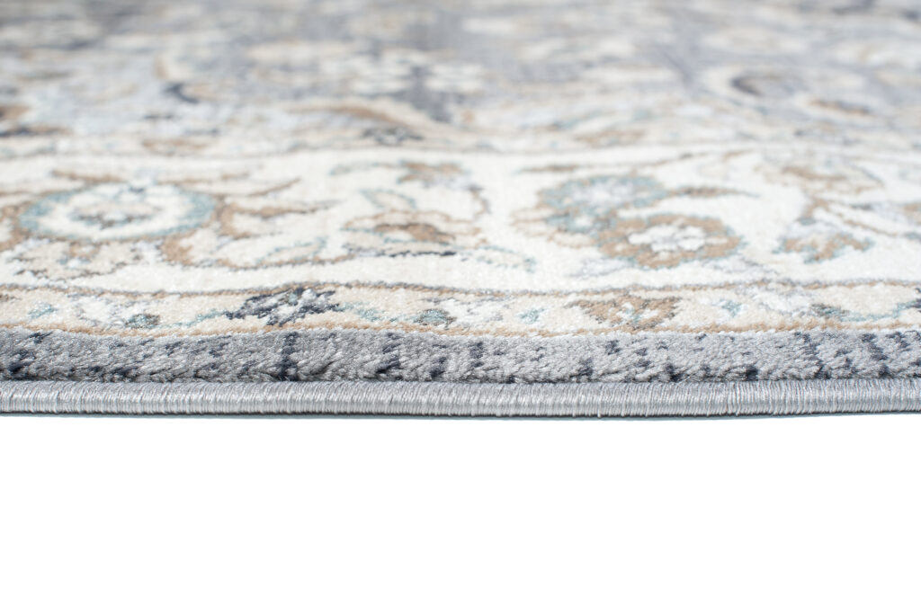 Tappeto Dubai Orientale Classico Grigio Pietra Fiori