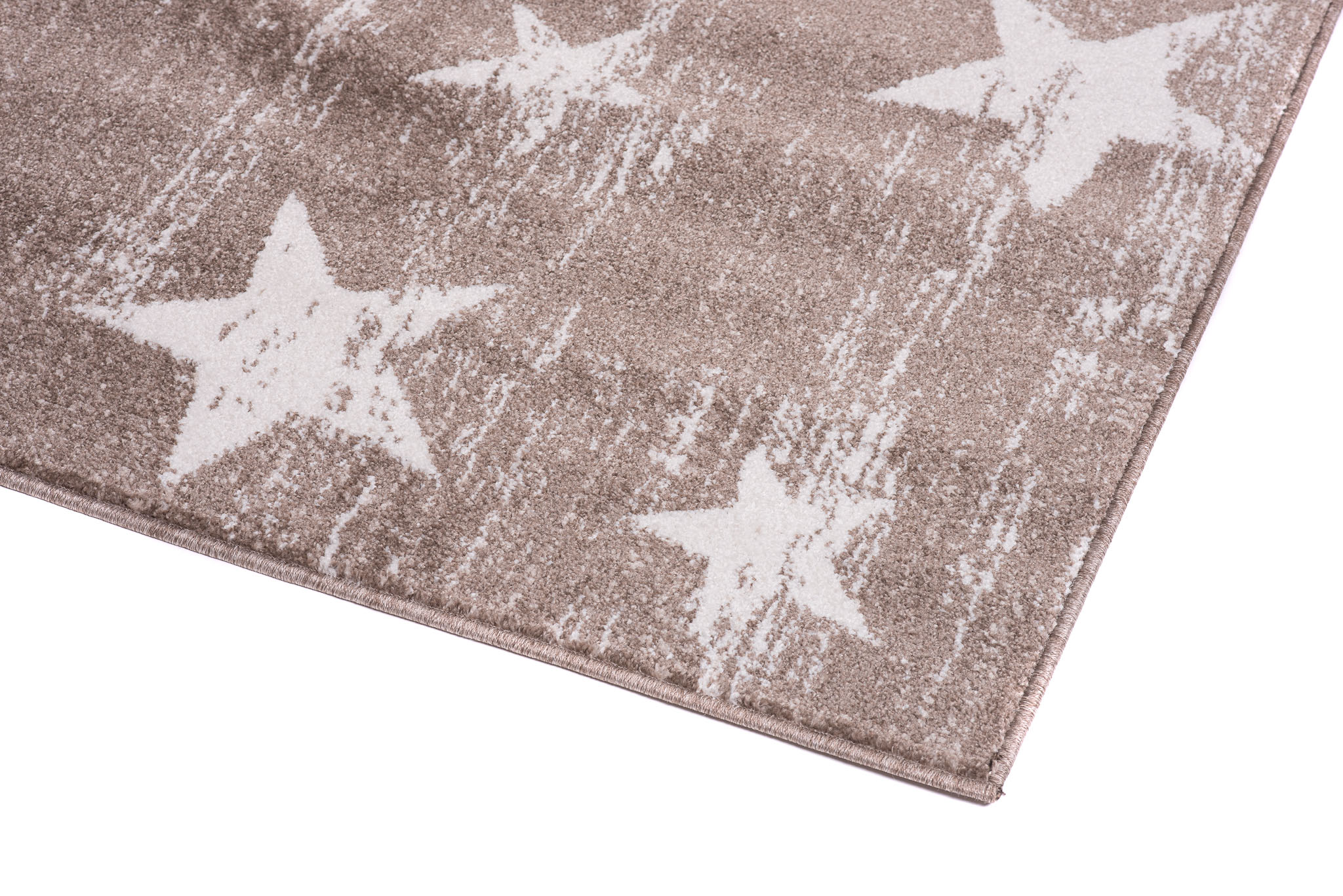 Tappeto Sari Moderno Salotto  Beige Crema Stelle