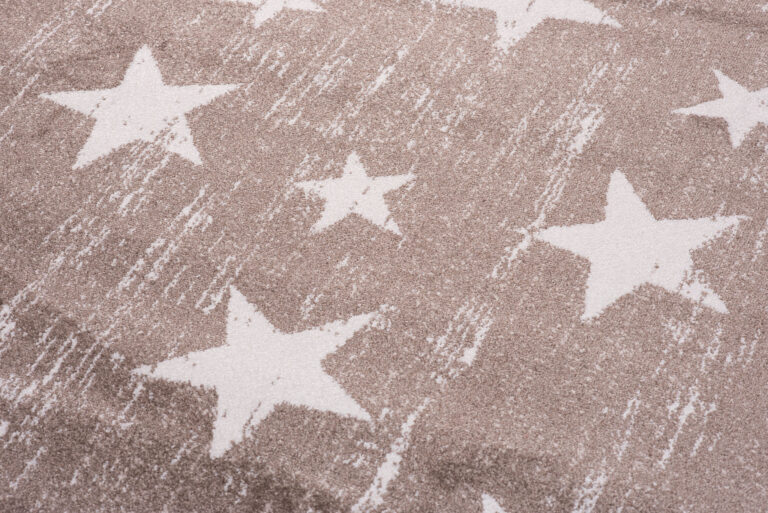 Tappeto Sari Moderno Salotto  Beige Crema Stelle