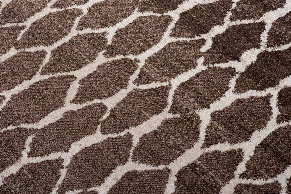 Tappeto Sari Moderno Marrone Ecrù Geometrico Rete