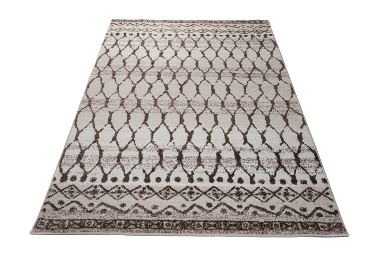 Tappeto Sari Moderno Marrone Beige Geometrico Rete