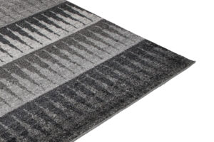 Tappeto Sari Moderno Sfumature di Grigio Geometrico Strisce