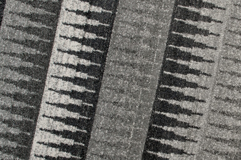 Tappeto Sari Moderno Sfumature di Grigio Geometrico Strisce