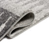 Tappeto Sari Moderno Sfumature di Grigio Geometrico Strisce