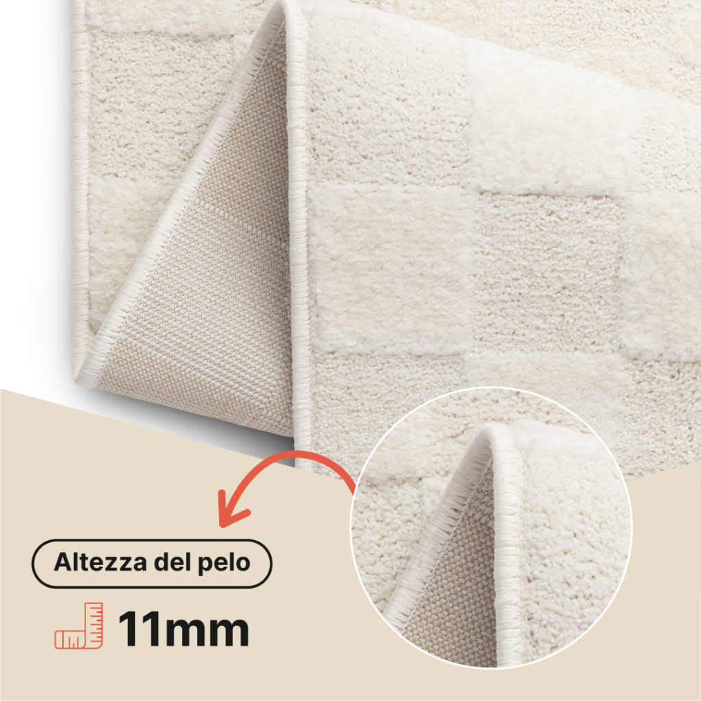 Tappeto Terra Crema Quadri