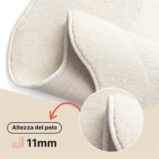 Tappeto Terra Crema Onda Forma Irregolare