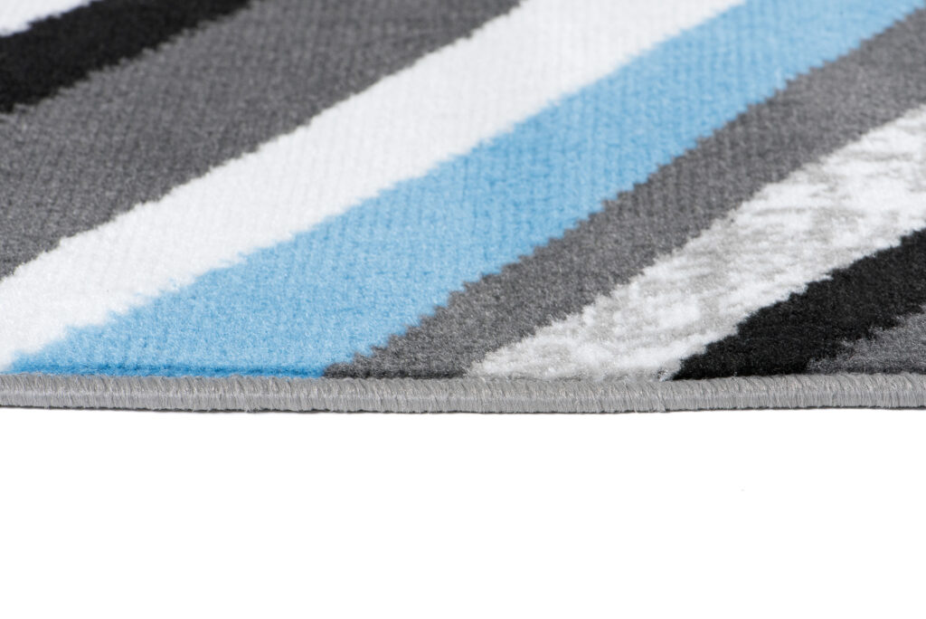 Passatoia Maya Grigio Blu Geometrico a Linee