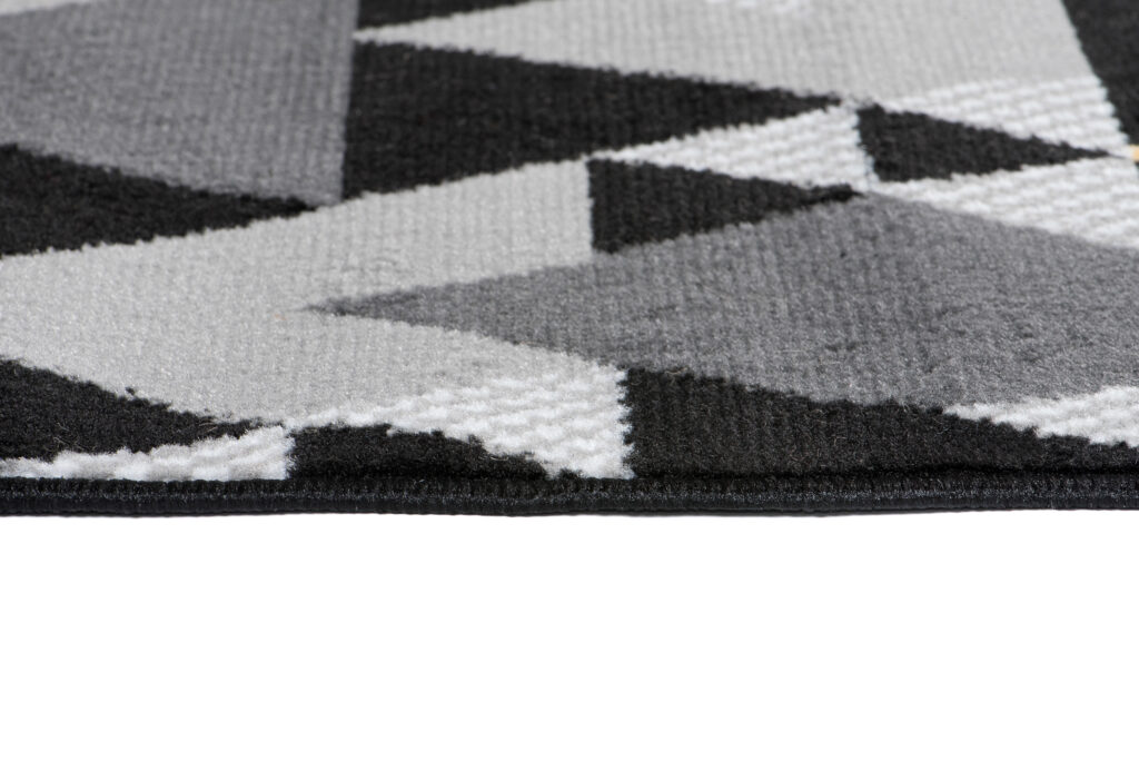 Passatoia Maya Grigio Giallo Geometrico con Triangoli