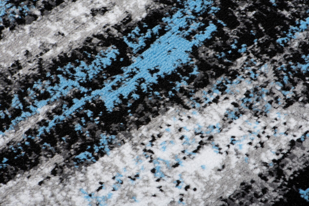 Passatoia Maya Grigio Nero Blu Astratto