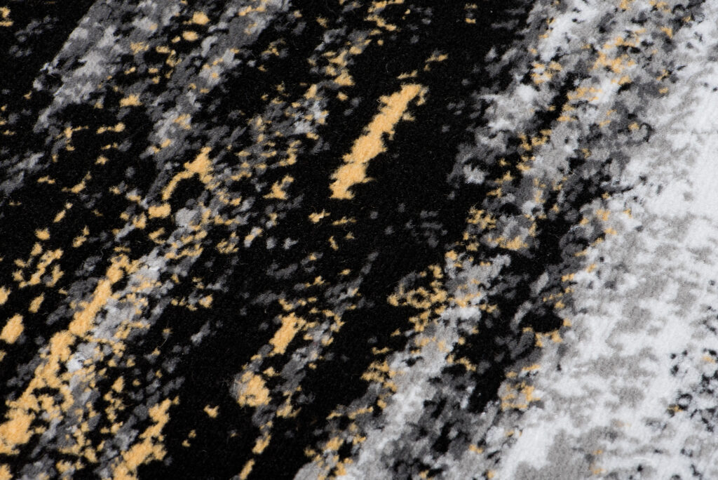 Passatoia Maya Grigio Nero Giallo Astratto