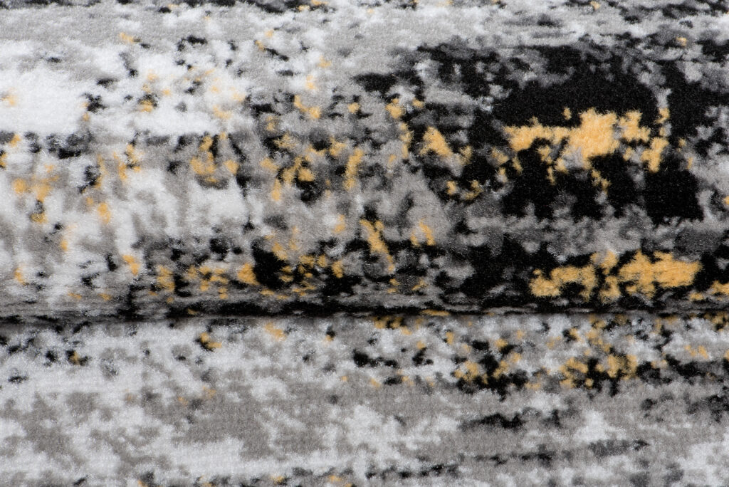 Passatoia Maya Grigio Nero Giallo Astratto