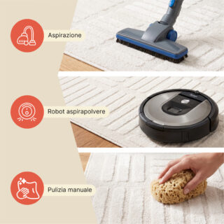Tappeto Terra Crema Righe