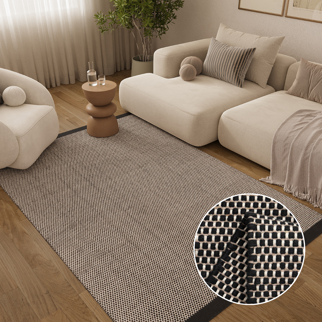 Tappeto Lana Loni Nero