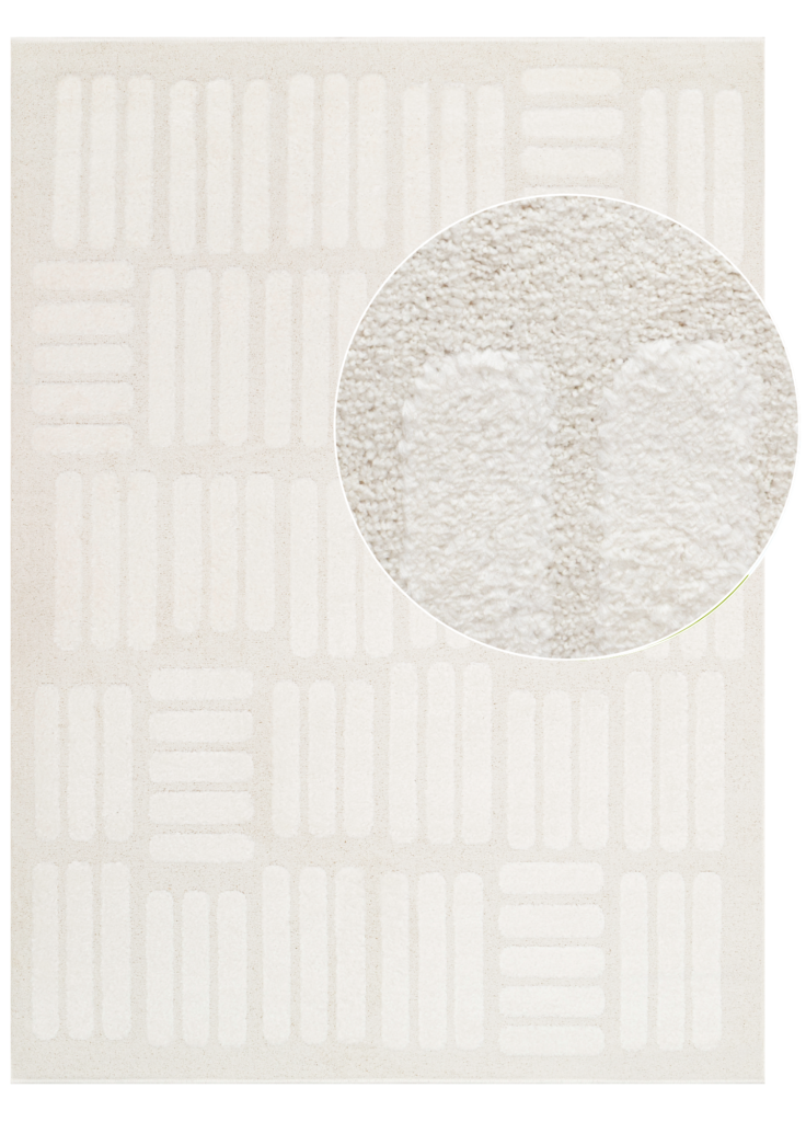 Tappeto Terra Crema Righe