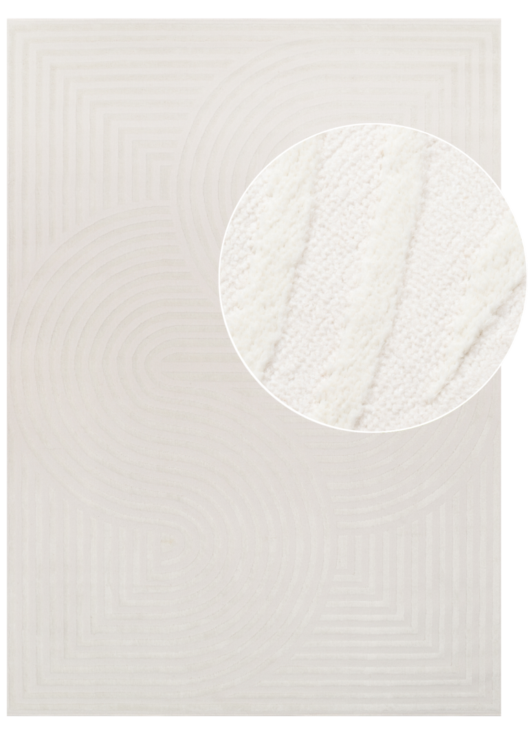 Tappeto Hygge Bianco Sporco Moderno