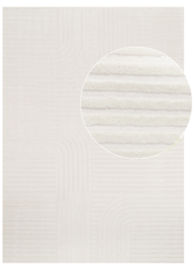 Tappeto Hygge Bianco Sporco Strisce