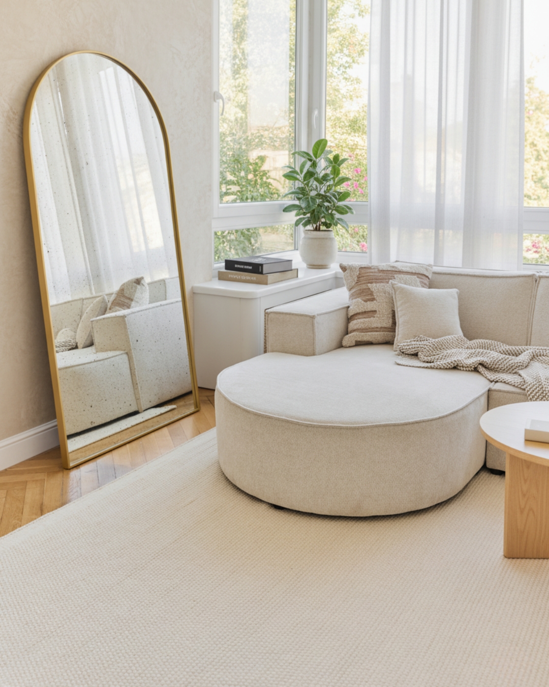 Tappeto Lana Loni Bianco