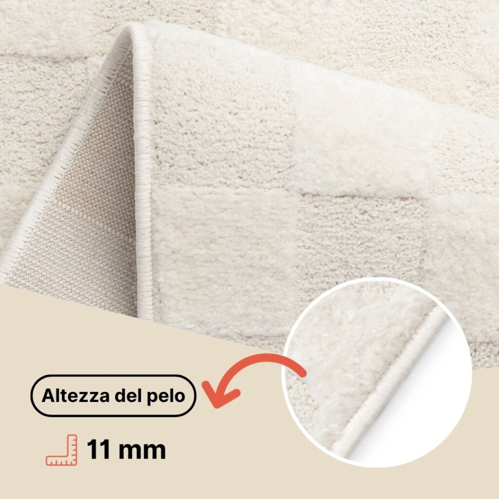 Tappeto Terra Crema Foglie di Palma