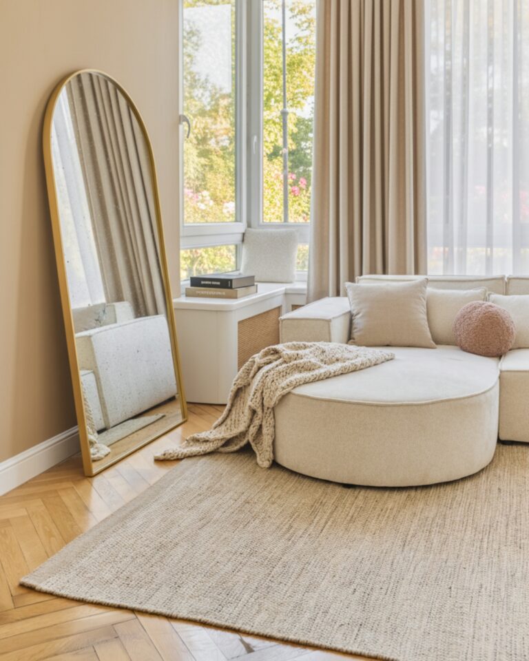 Tappeto Lana Loni Marrone Chiaro