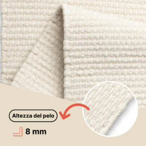 Tappeto Lana Loni Bianco