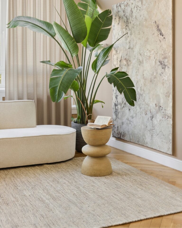 Tappeto Lana Loni Marrone Chiaro