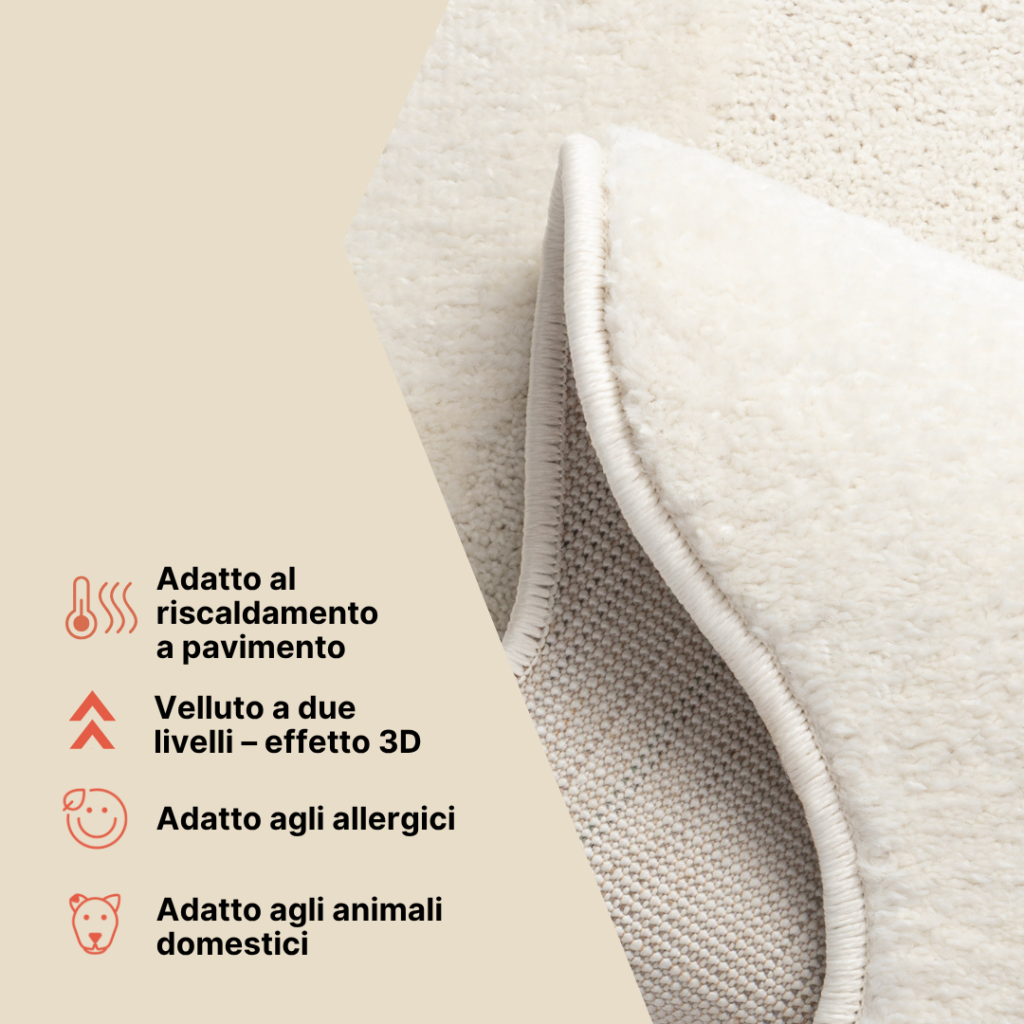 Tappeto Terra Crema Foglie di Palma