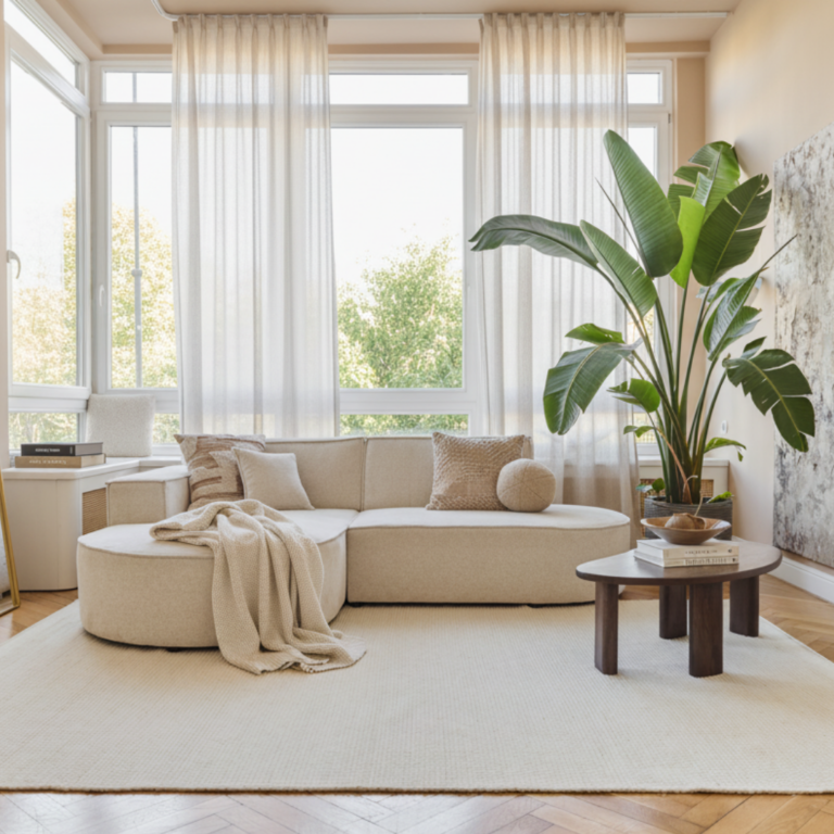 Tappeto Lana Loni Bianco