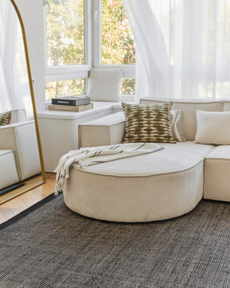 Tappeto Lana Loni Nero