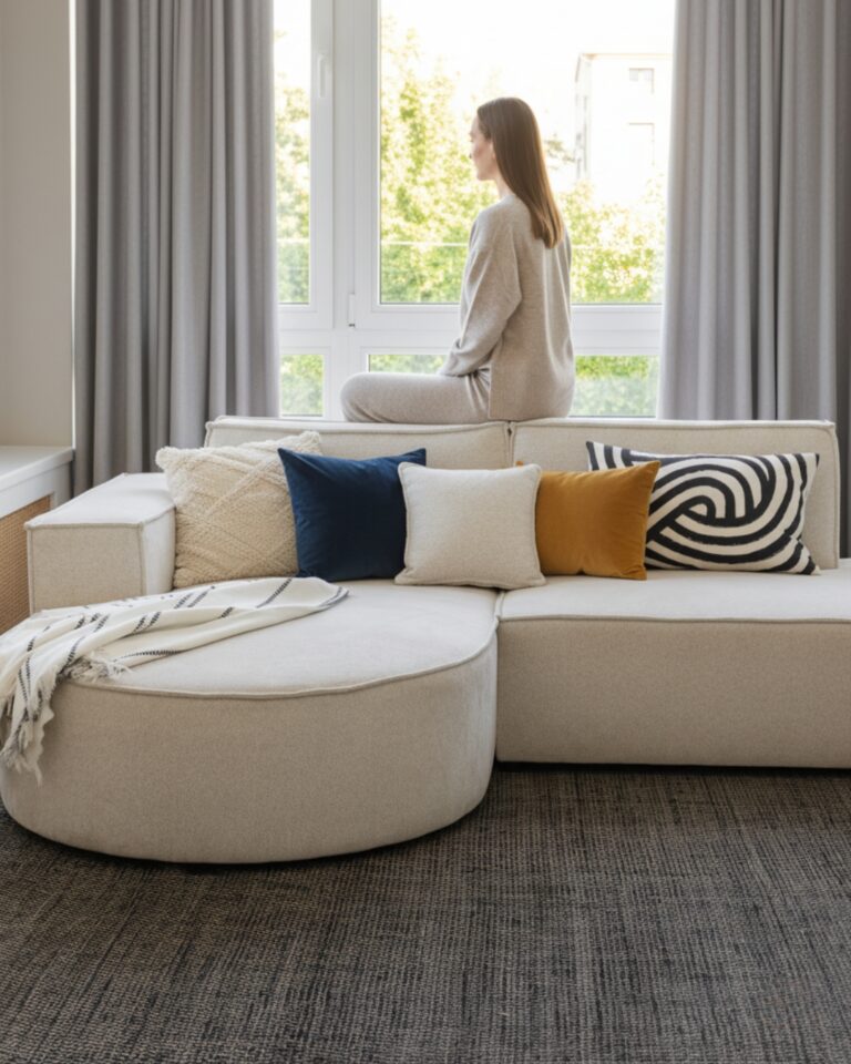 Tappeto Lana Loni Nero