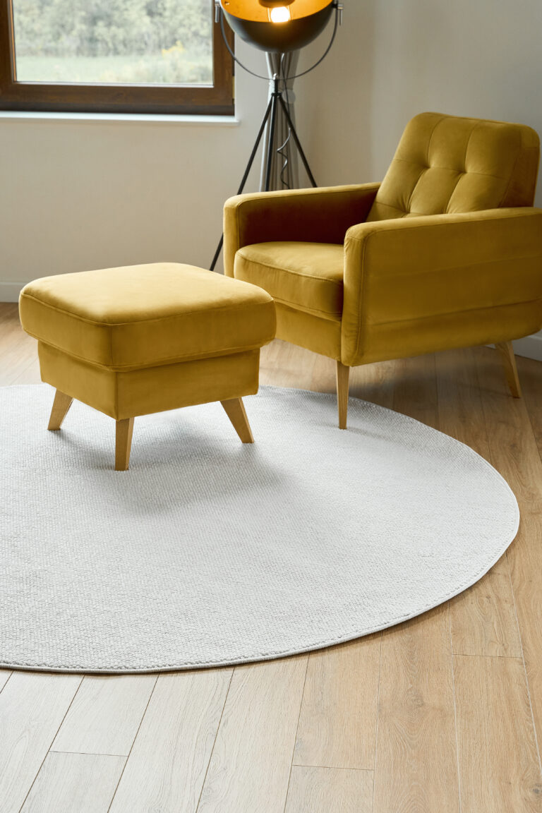 Tappeto Agra Rotondo Crema Moderno