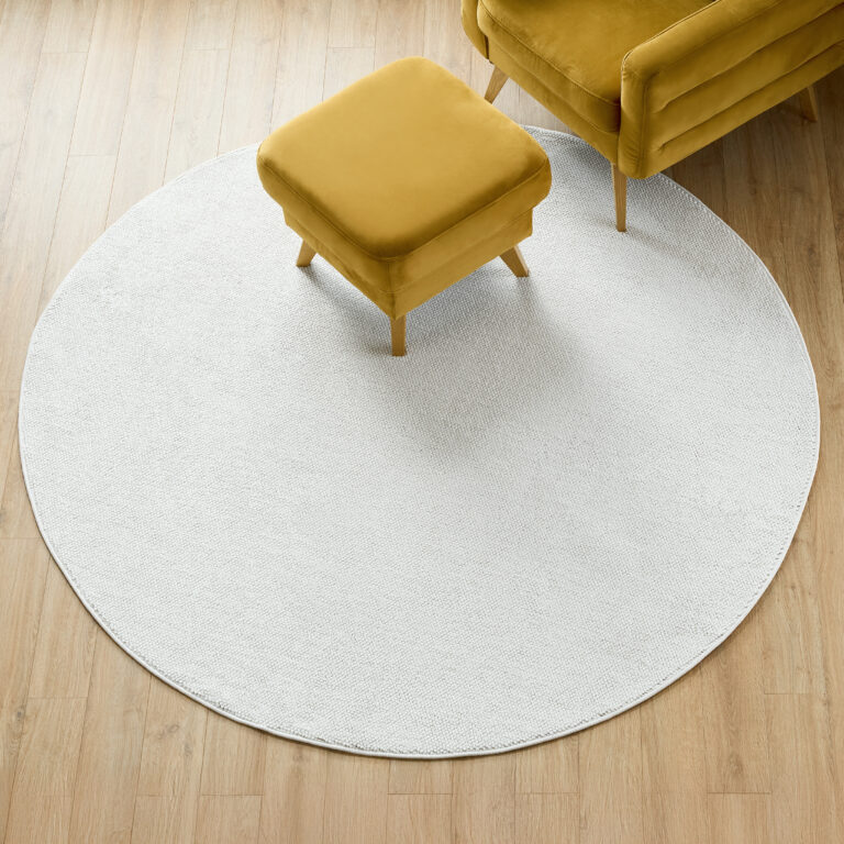 Tappeto Agra Rotondo Crema Moderno