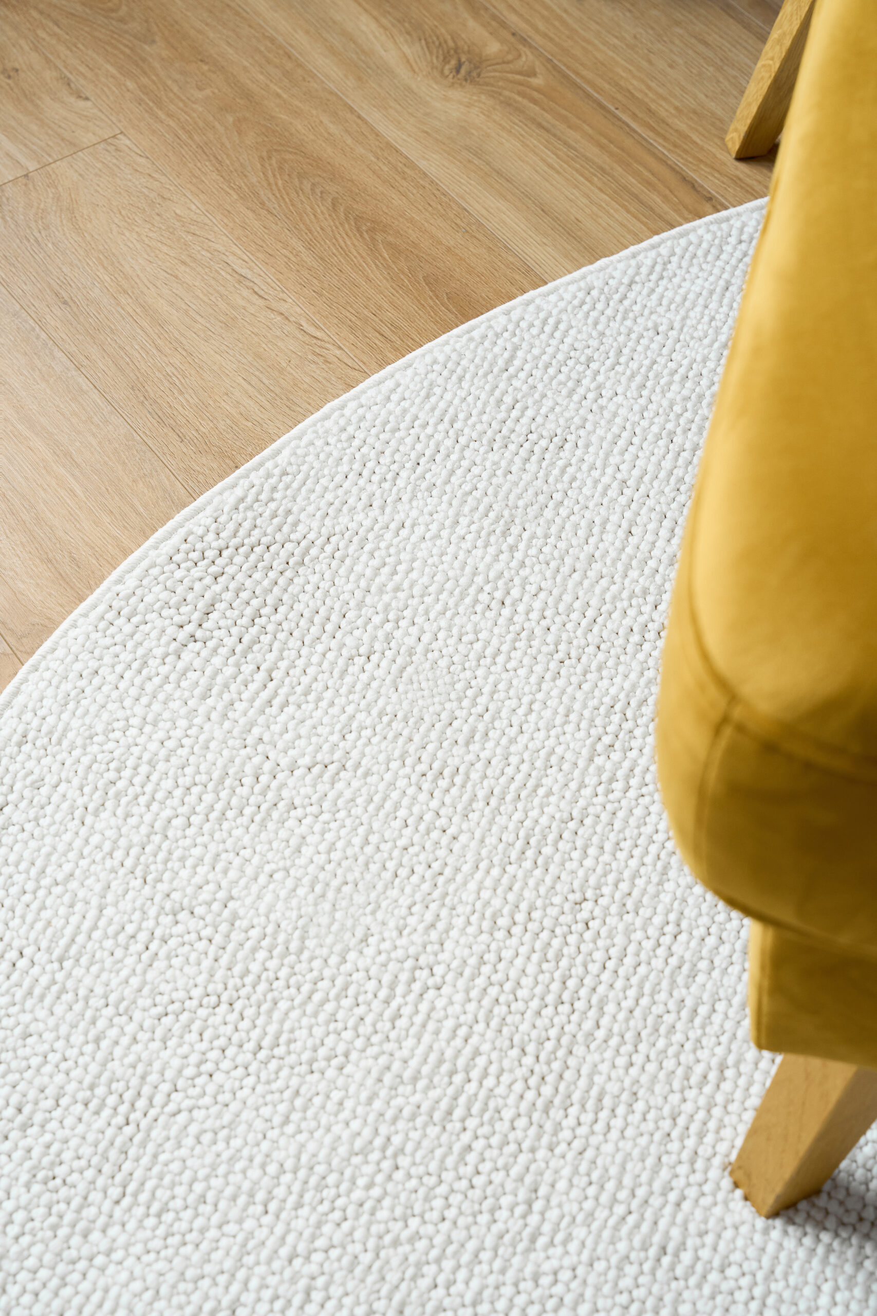 Tappeto Agra Rotondo Crema Moderno